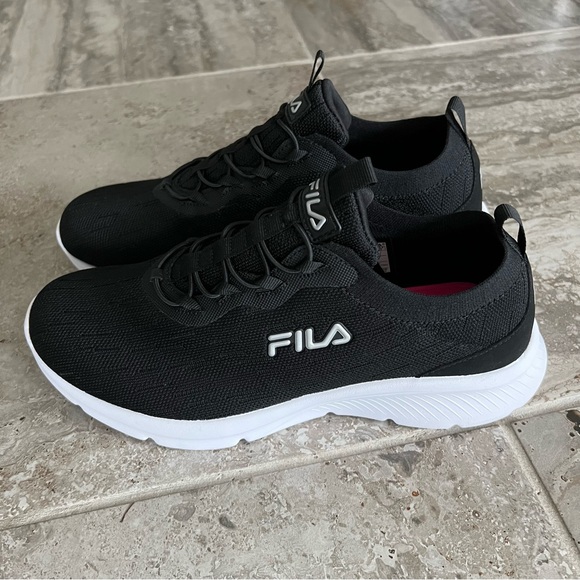 Fila Sneakers Memory Galaxia 3 Walking Shoes Black White Size 10M NEW - Picture 3 of 15